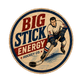 Big Stick Energy Hockey Co. vintage hockey player badge